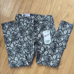 Seven7 Snake Print Tummy Less Skinny Jeans
